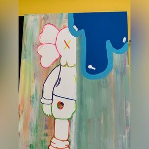 Colorful Kaws hand crafted painting